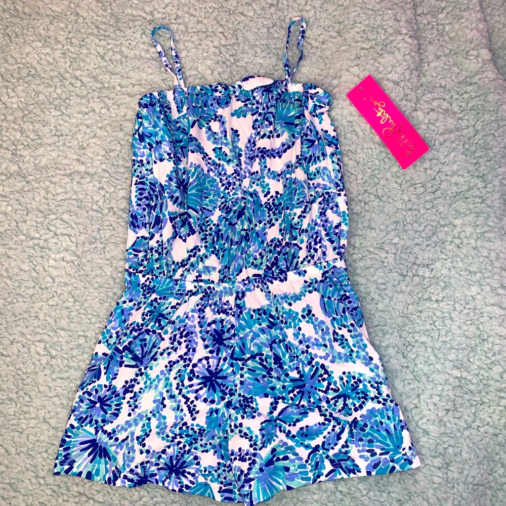 NWT Lilly Pulitzer Girls Shorts Romper Size 6-7